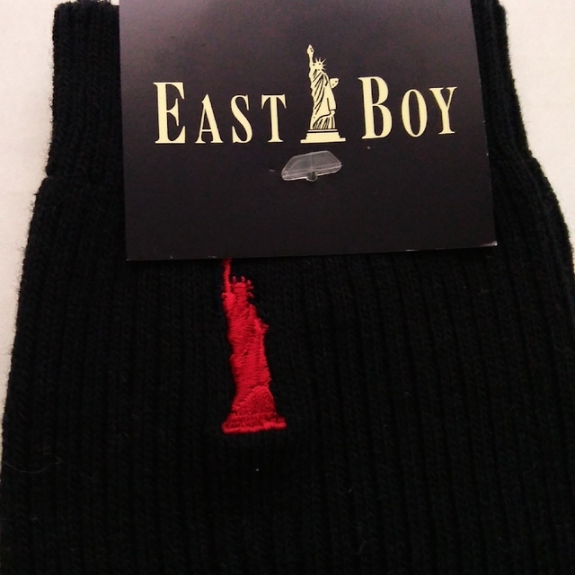 EASTBOY(イーストボーイ)の新品！イーストボーイ　ハイソックス　三足　　濃紺 レディースのレッグウェア(ソックス)の商品写真