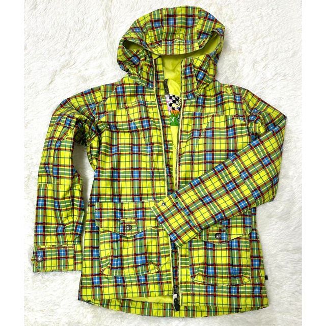 BURTON リスタグ バートン スノボウェア S イエロー チェック スポーツ