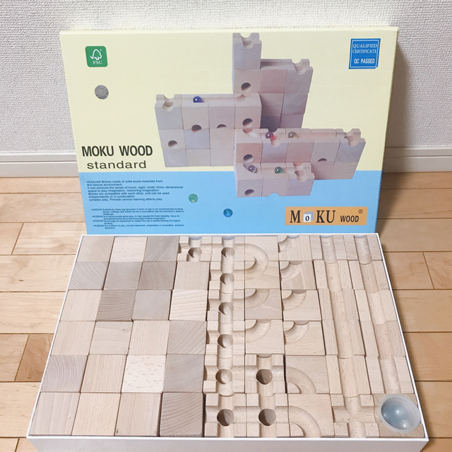 ラッピング付】キュボロスタンダード類似品 FSC認証ブロック 54ピース