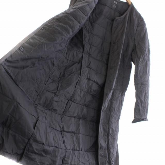 UNIQLO(ユニクロ)のユニクロ ウルトラライトダウンコンパクトコート ロング ナイロン S グレー レディースのジャケット/アウター(ダウンコート)の商品写真