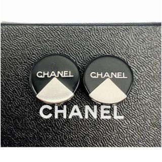 CHANEL - ⭐️良品⭐️ シャネル CHANEL 00A ロゴ イヤリング ブラック
