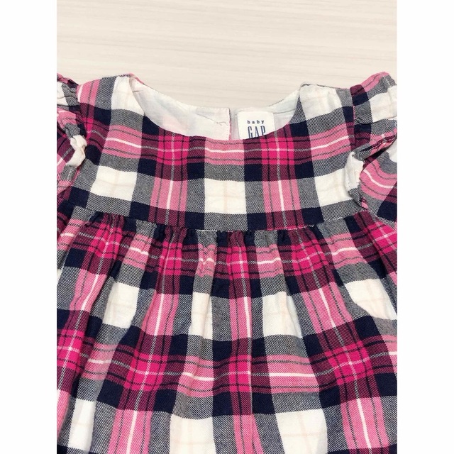 babyGAP(ベビーギャップ)のbabyGAP ベビーギャップ チェックワンピース チュニック70cm ピンク キッズ/ベビー/マタニティのベビー服(~85cm)(ワンピース)の商品写真