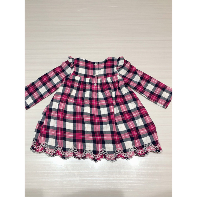 babyGAP(ベビーギャップ)のbabyGAP ベビーギャップ チェックワンピース チュニック70cm ピンク キッズ/ベビー/マタニティのベビー服(~85cm)(ワンピース)の商品写真