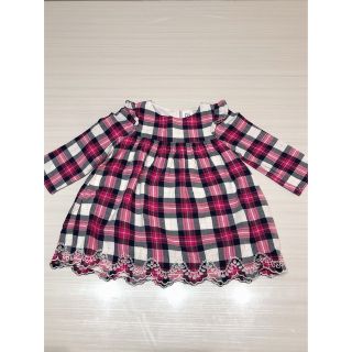 ベビーギャップ(babyGAP)のbabyGAP ベビーギャップ チェックワンピース チュニック70cm ピンク(ワンピース)