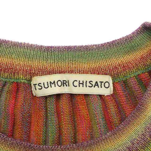 TSUMORI CHISATO(ツモリチサト)のTSUMORI CHISATO ニット セーター 2 M 赤 マルチカラー レディースのトップス(ニット/セーター)の商品写真