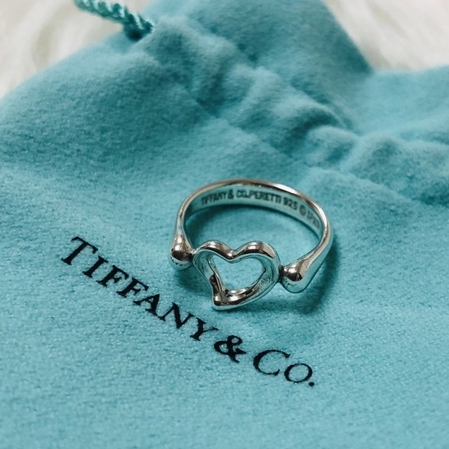 Tiffany & Co.(ティファニー)の美品 鏡面磨き✨ ティファニー リングオープンハート エルサペレッティ シルバー レディースのアクセサリー(リング(指輪))の商品写真