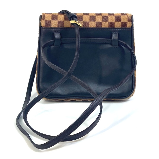 ルイヴィトン LOUIS VUITTON ダミエソバージュ ガゼル M92130 ミニバッグ 斜め掛け ポシェット ショルダーバッグ ハラコ ブラウン