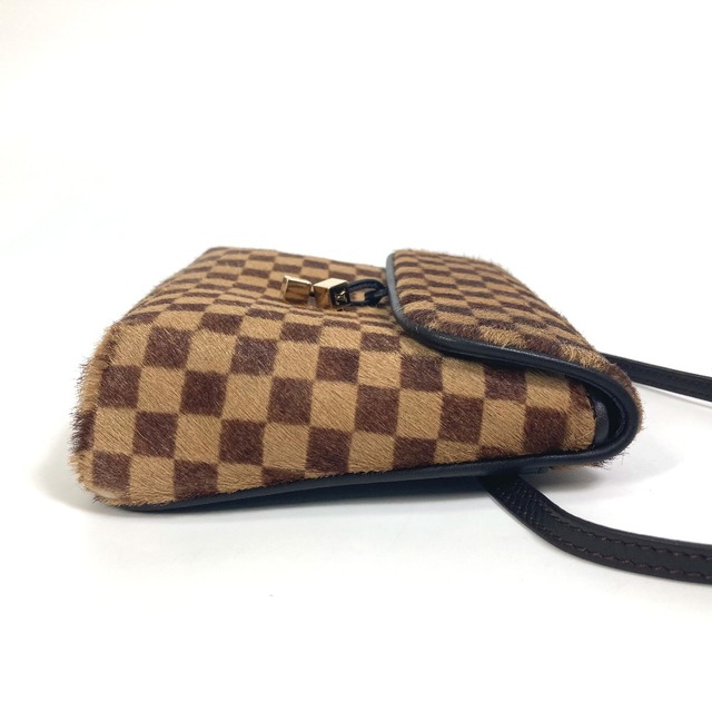 ルイヴィトン LOUIS VUITTON ダミエソバージュ ガゼル M92130 ミニバッグ 斜め掛け ポシェット ショルダーバッグ ハラコ ブラウン