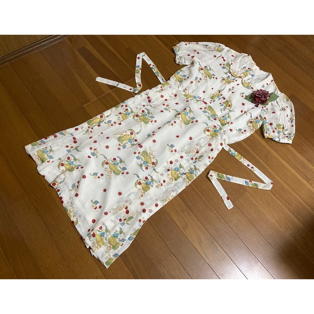 インゲボルグ春を先取り!果物柄フルーツ花柄ピンタックプリーツ