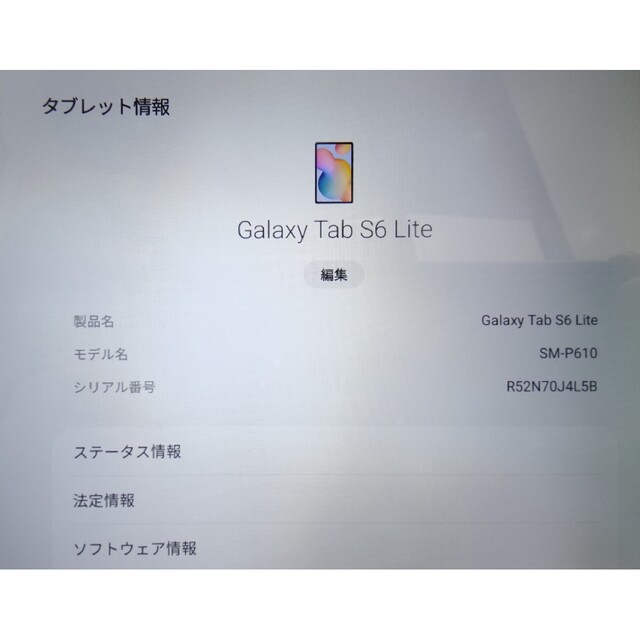 Galaxy(ギャラクシー)のGalaxy tab s6 Lite 64gb Sペン ケース付き スマホ/家電/カメラのPC/タブレット(タブレット)の商品写真