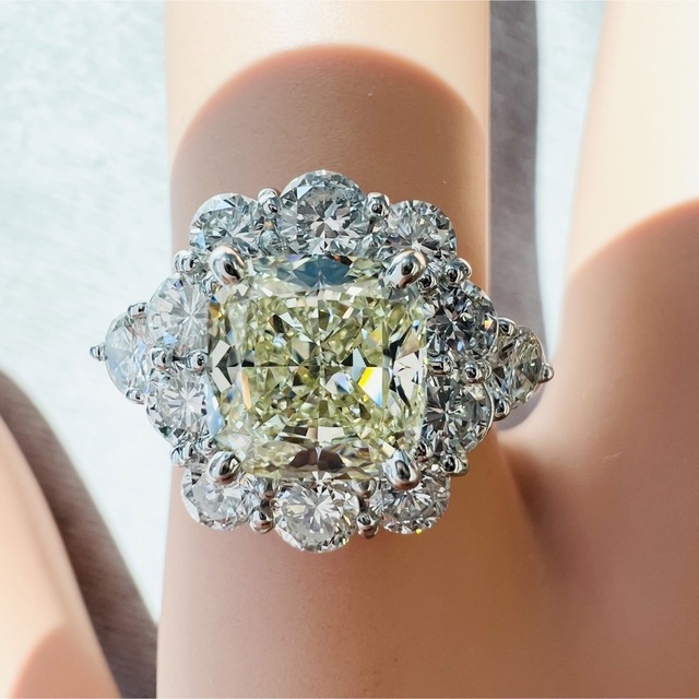 高級品☆PTダイヤモンドリングD:2.024ct D:1.302ct レディースのアクセサリー(リング(指輪))の商品写真