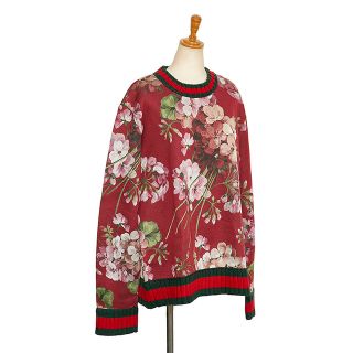 グッチ(Gucci)の美品 グッチ ブルームス 花 フラワー シェリーライン スウェット サイズ：XXL レーヨン メンズ GUCCI 【1-0086084】(スウェット)