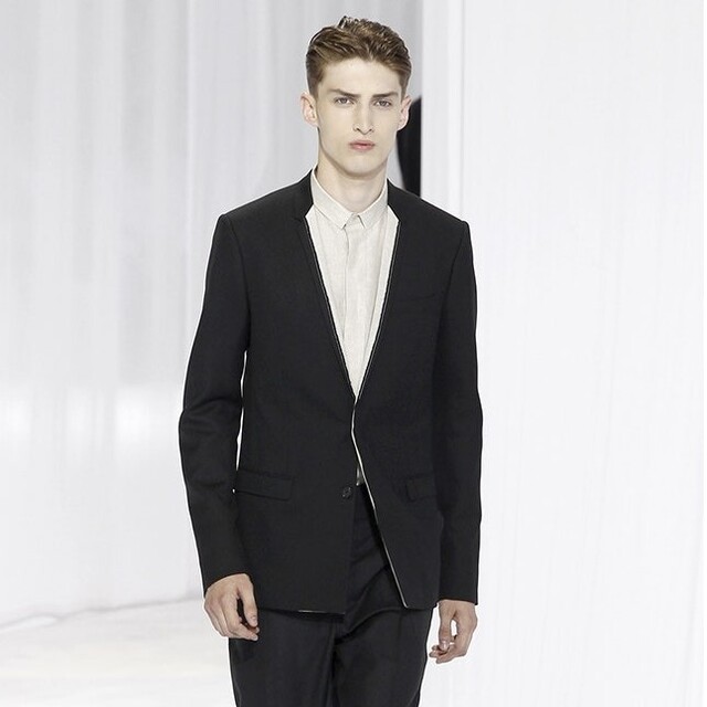 11ss dior homme パイピング ジャケット ブラック ディオールオム-