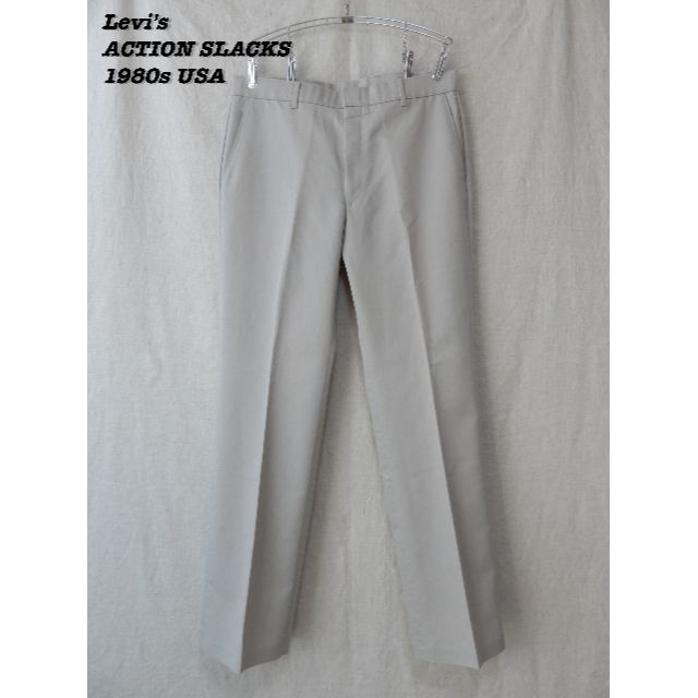 Levi's ACTION SLACKS Beige 1980s USA