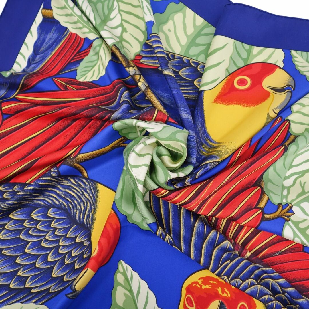 極美品 エルメス HERMES スカーフ カレ90 Les Perroquets detail