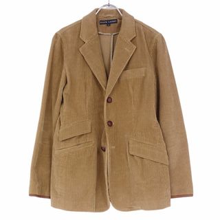 ラルフローレン(Ralph Lauren)のラルフローレン RALPH LAUREN ジャケット コーデュロイ レザーパッチ テーラード レディース 3f(L相当) ベージュ(テーラードジャケット)