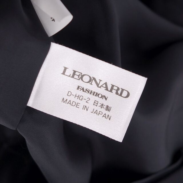 美品 レオナール LEONARD FASHION スカート シルク ウール タイトスカート レディース ボトムス 72～96 ブラック