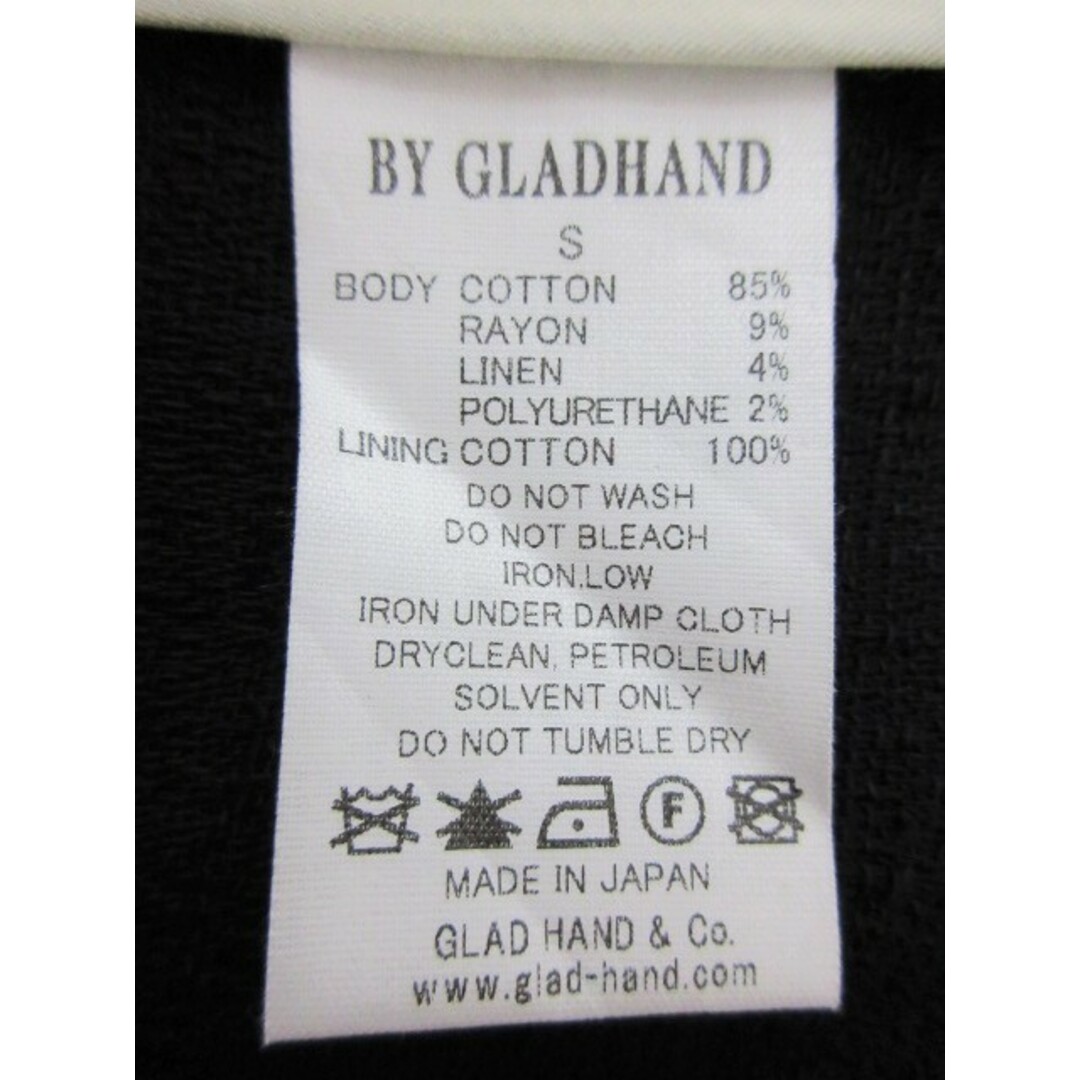 BY GLADHAND 16SS VOYAGE JACKET 刺繍入り リネン混 3B ジャケット サイズS 正規品 / A6489 4