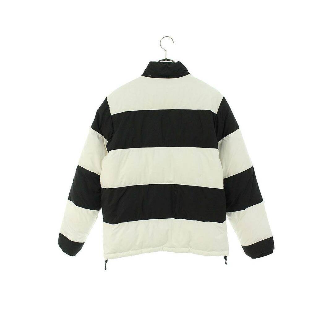 Supreme(シュプリーム)のシュプリーム 12AW Reversible Striped Down Jacket 中綿入りスモールボックスロゴリバーシブルボーダーパフィブルゾン メンズ M メンズのジャケット/アウター(ブルゾン)の商品写真