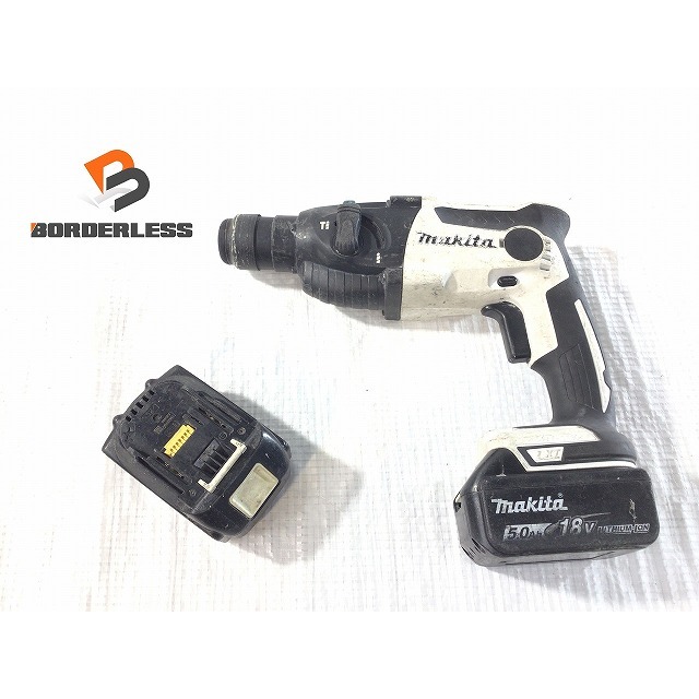 ☆品☆makita マキタ 18V 16mm 充電式ハンマドリル HR165D 5.0Ahバッテリー2個(BL1850)付 ハンマードリル 穴あけ 穿孔 66233