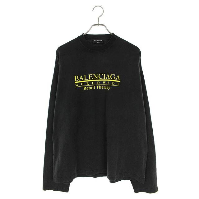 Balenciaga - バレンシアガ 675040 TLVB1 ユーズド加工ワールドワイドロゴ長袖カットソー メンズ 3