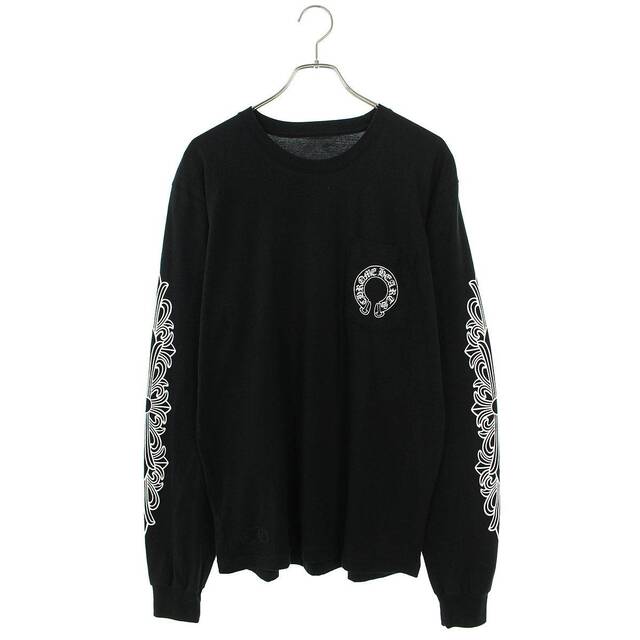 Chrome Hearts - クロムハーツ CH L/S /1 袖フローラルホースシューバックプリント長袖カットソー メンズ L