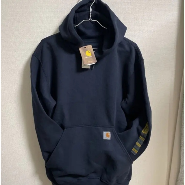 carhartt(カーハート)の早い物勝ち 新品 カーハート パーカー M(USサイズ) ネイビー 裏起毛 メンズのトップス(パーカー)の商品写真