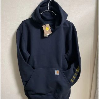 カーハート(carhartt)の早い物勝ち 新品 カーハート パーカー M(USサイズ) ネイビー 裏起毛(パーカー)