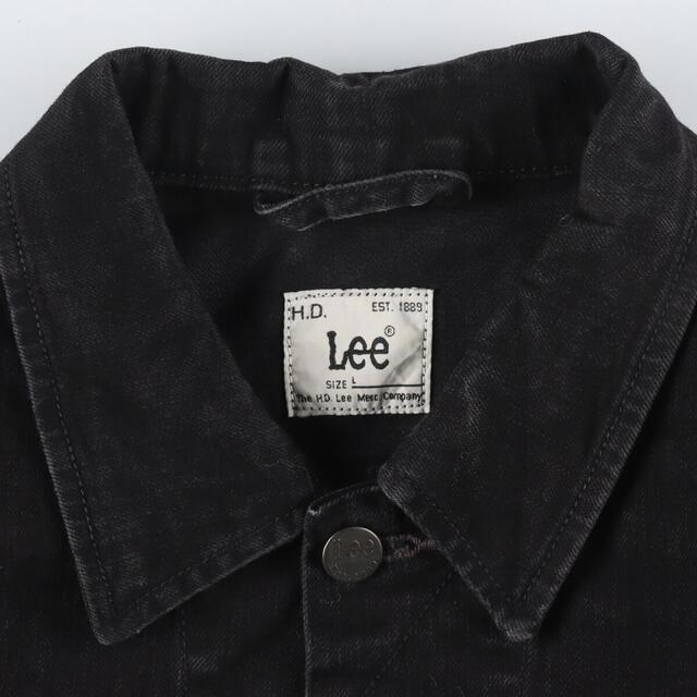 Lee(リー)の古着 リー Lee ブラック デニムジャケット Gジャン メンズM /eaa310656 メンズのジャケット/アウター(Gジャン/デニムジャケット)の商品写真