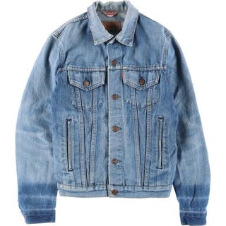 リーバイス(Levi's)の古着 80年代 リーバイス Levi's 70506 0217 ユーロモデル ペイント デニムジャケット Gジャン フランス製 レディースS ヴィンテージ /eaa312125(Gジャン/デニムジャケット)