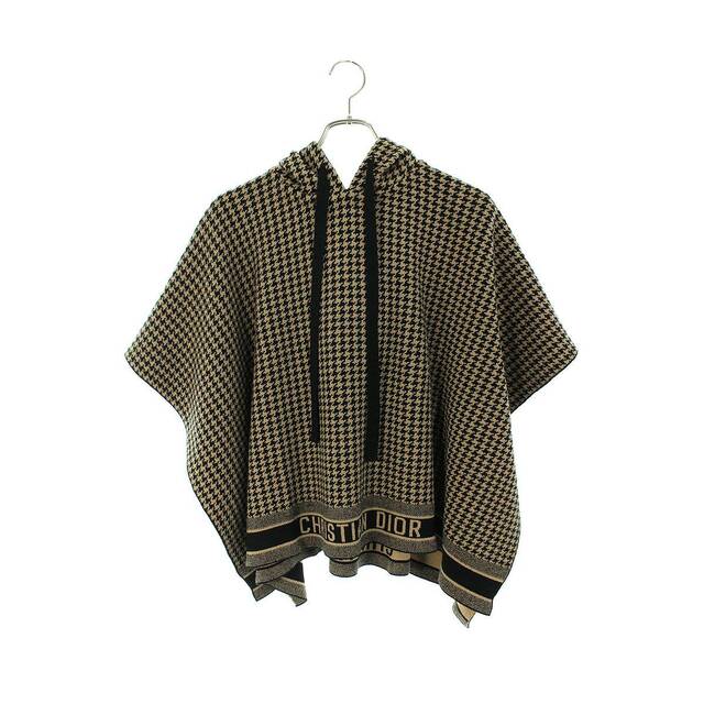 2022 新作】 Christian 36 レディース 千鳥格子柄カシミヤポンチョ