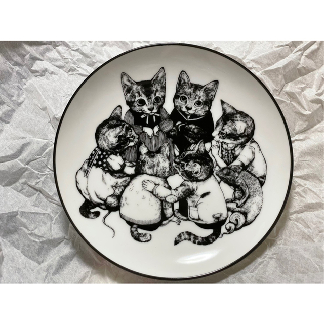 【初日完売】限定　ヒグチユウコ　CIRCUS展　 大勢の猫　テーブルウェア　お皿おもちゃ/ぬいぐるみ