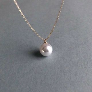 入学式 入園式に 貝パール風 シンプル 定番 一粒 ネックレス 12mm(ネックレス)