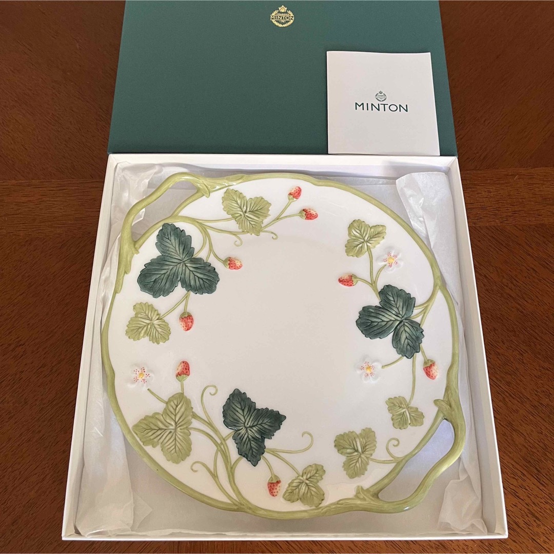 MINTON - 【希少品】ミントン☆ビクトリアストロベリー☆手付き MINTON - 【希少品】ミントン☆ビクトリアストロベリー☆手付き