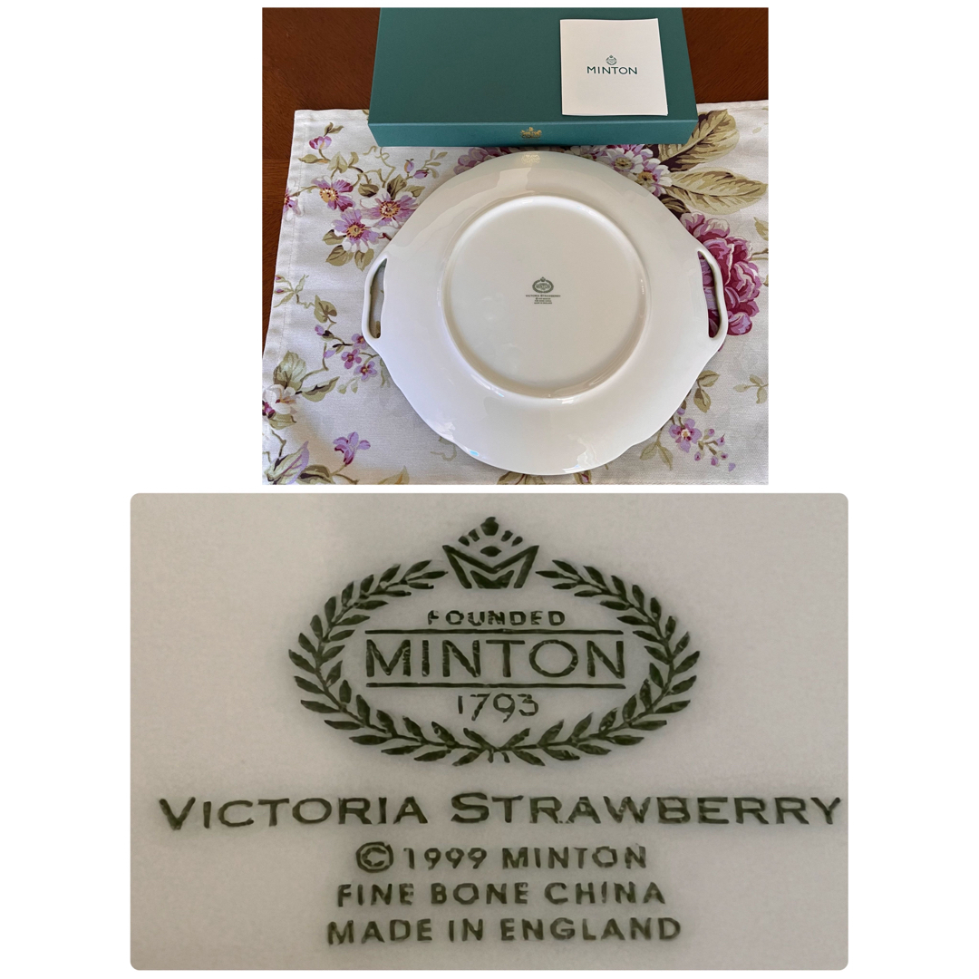 MINTON - 【希少品】ミントン☆ビクトリアストロベリー☆手付き MINTON - 【希少品】ミントン☆ビクトリアストロベリー☆手付き