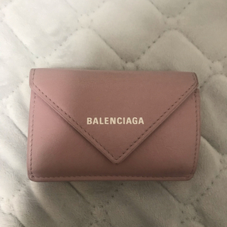 バレンシアガ(Balenciaga)の箱付き　バレンシアガ　三つ折り　ミニ財布　ピンク(財布)