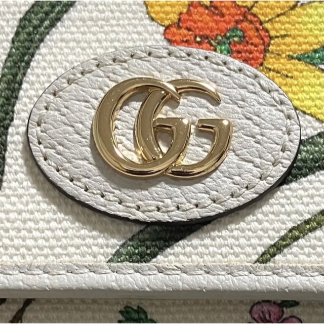 Gucci(グッチ)の【希少】GUCCI　ドキュメントケース　財布　GGマーモント　フローラルプリント レディースのファッション小物(ポーチ)の商品写真