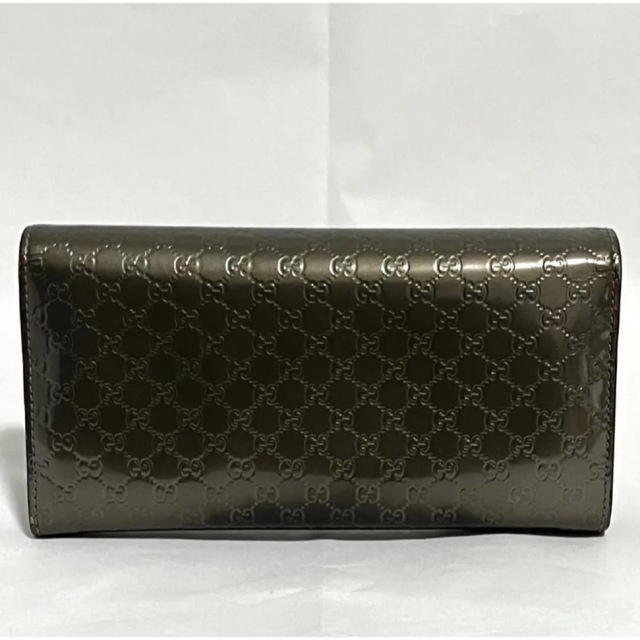 Gucci - 【希少】GUCCI グッチ 長財布 パテント マイクログッチシマ GG