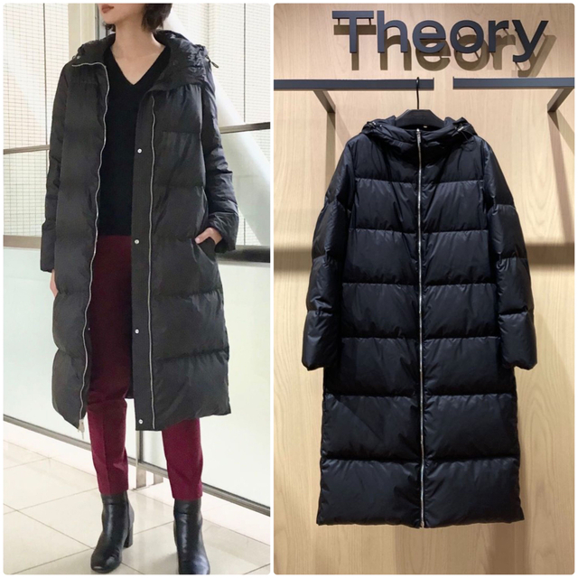 theory 20AW リバーシブル　ロングダウンコート　黒