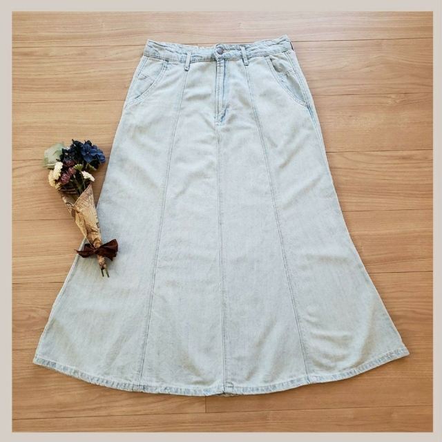 しまむら(シマムラ)のしまむら terawear emu デニムマーメイドスカート 淡水色  L レディースのスカート(ロングスカート)の商品写真