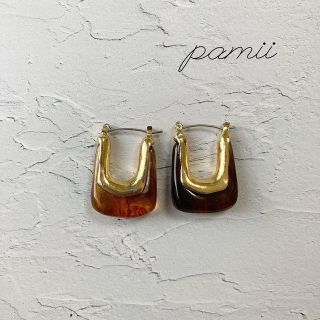 ▪️brown gold ニュアンスピアス U字型ピアス(ピアス)