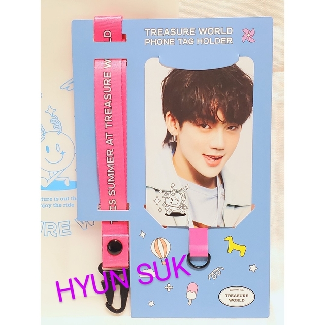 TREASURE - TREASURE💗ヒョンソク タグホルダートレカ 未使用グッズの