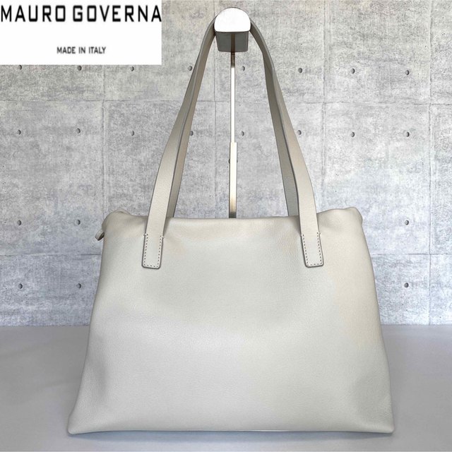 【美品】MAURO GOVERNA×ヨシエイナバ ホワイトグレー トートバッグDonShop