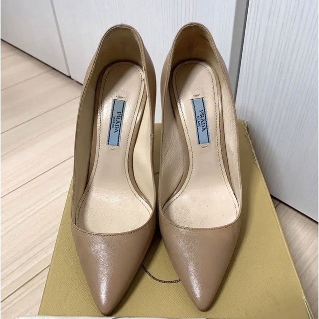 早い者勝ち‼️超美品‼️プラダ‼️シンプルパンプス 34 ベージュ