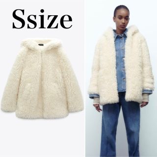 ZARA - ZARA フード付き ロング エコファーベスト の通販 by ☆|ザラ