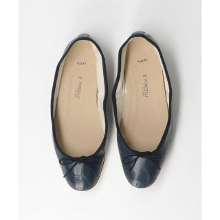 アーペーセー(A.P.C)のppdog様未使用porselli ポルセリ☆バレエシューズ NAVY 38(バレエシューズ)