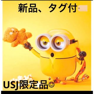 ユニバーサルスタジオジャパン(USJ)の新品、タグ付　ポップコーンバケツ　ミニオン　カンフー　ティム　ぬいぐるみ　USJ(キャラクターグッズ)