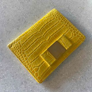 ユナイテッドアローズ(UNITED ARROWS)の美品　FIORELLI フィオレッリ　本革パスポートケース　イエロー　ゴールド(旅行用品)