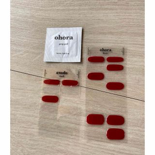 オホーラ(ohora)のオホーラ ohora ネイルシール レッド 11枚(ネイル用品)