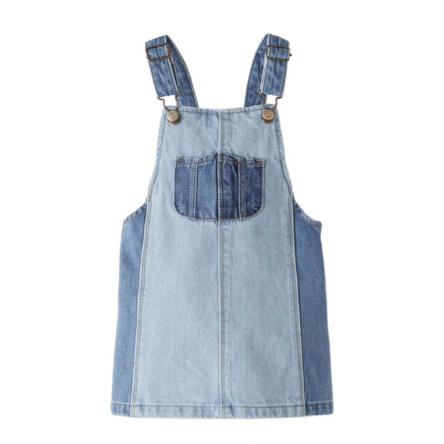 ZARA KIDS(ザラキッズ)のデニムジャンパースカート キッズ/ベビー/マタニティのキッズ服女の子用(90cm~)(ワンピース)の商品写真